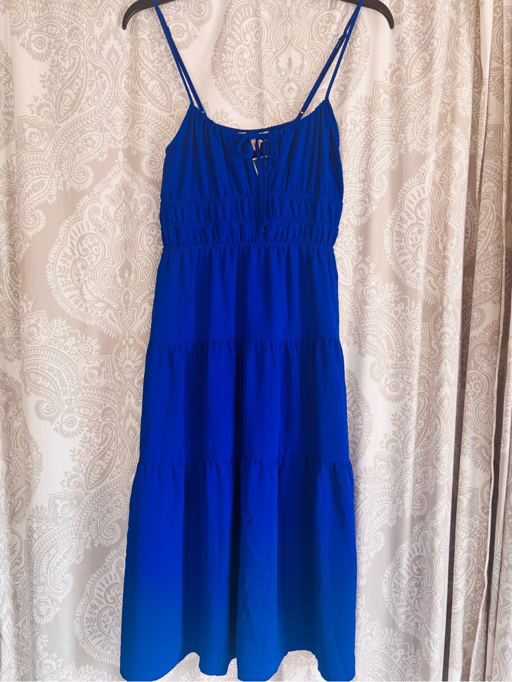 NWT Electric Blue tiered summer dress